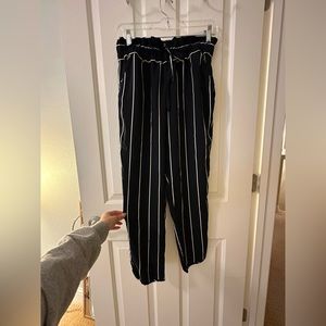 Zara Navy Striped Trousers (Size S)
